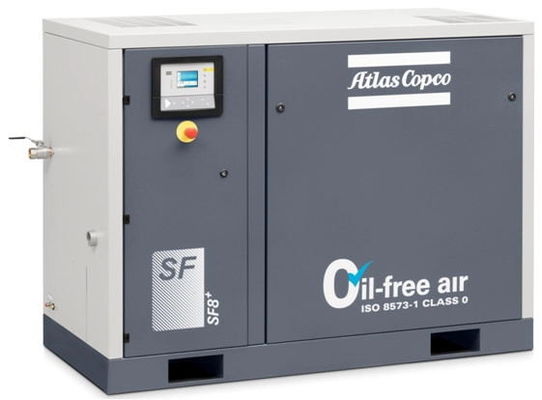 مضخات تفريغ جافة 69dB VSD ، ضاغط حقن بالماء 18KW Atlas Copco AQ 18